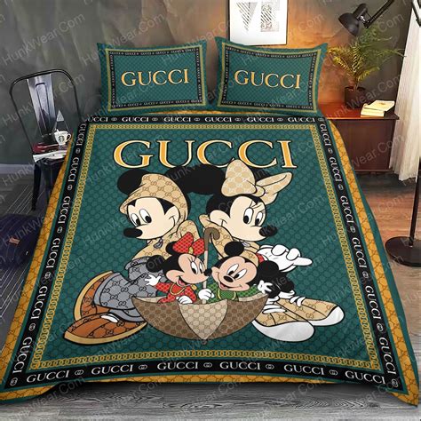 gucci mickey mouse comforter set|Gucci baby shoes.